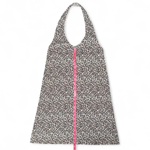 American Eagle Cheetah Leopard Animal Print Halter Mini Short Dress Women's Med - Picture 4 of 7